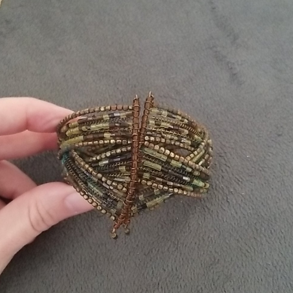 Multicolored Beaded Cuff - Picture 5 of 9